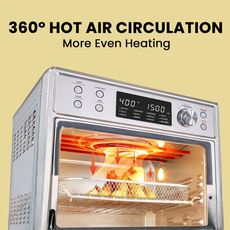 COMFEE' 12in1 Toaster Oven Air Fryer Combo Rotisserie, Countertop